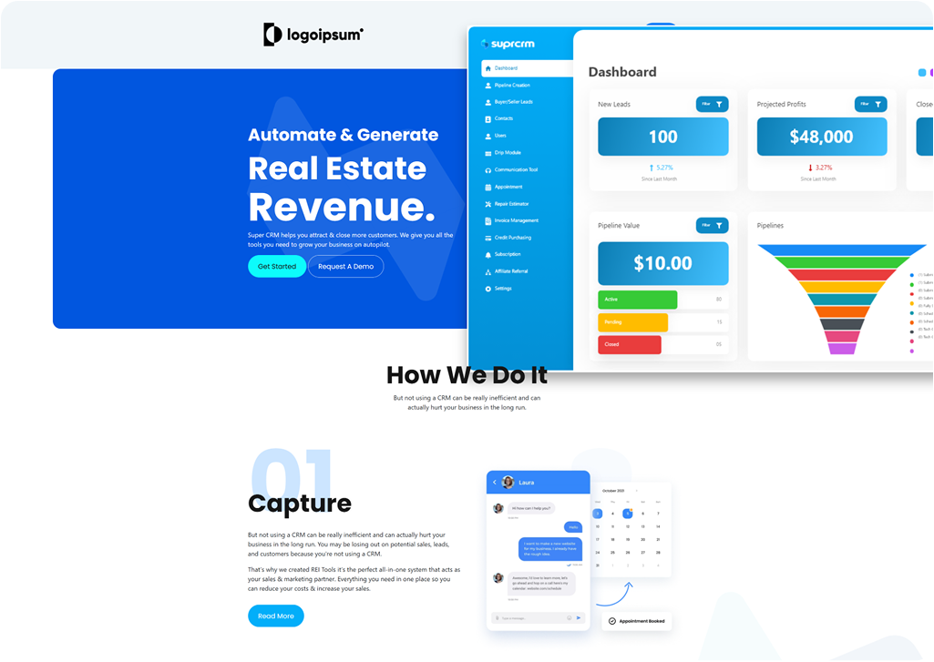 A SaaS-based marketing platform that automates campaigns, lead generation, and customer communication, with analytics and CRM integration to optimize engagement and ROI.